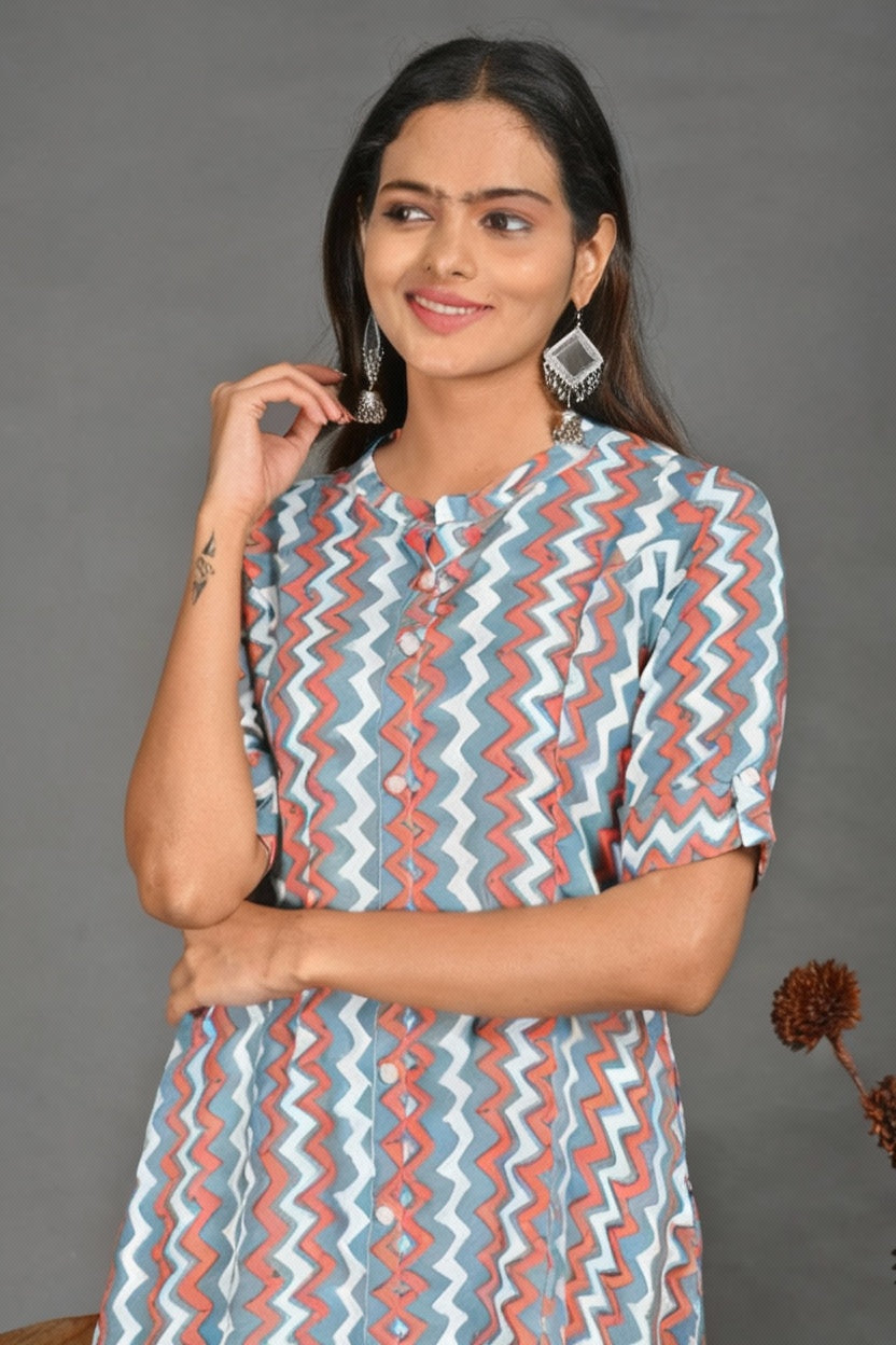 A line kurti Princess Cut