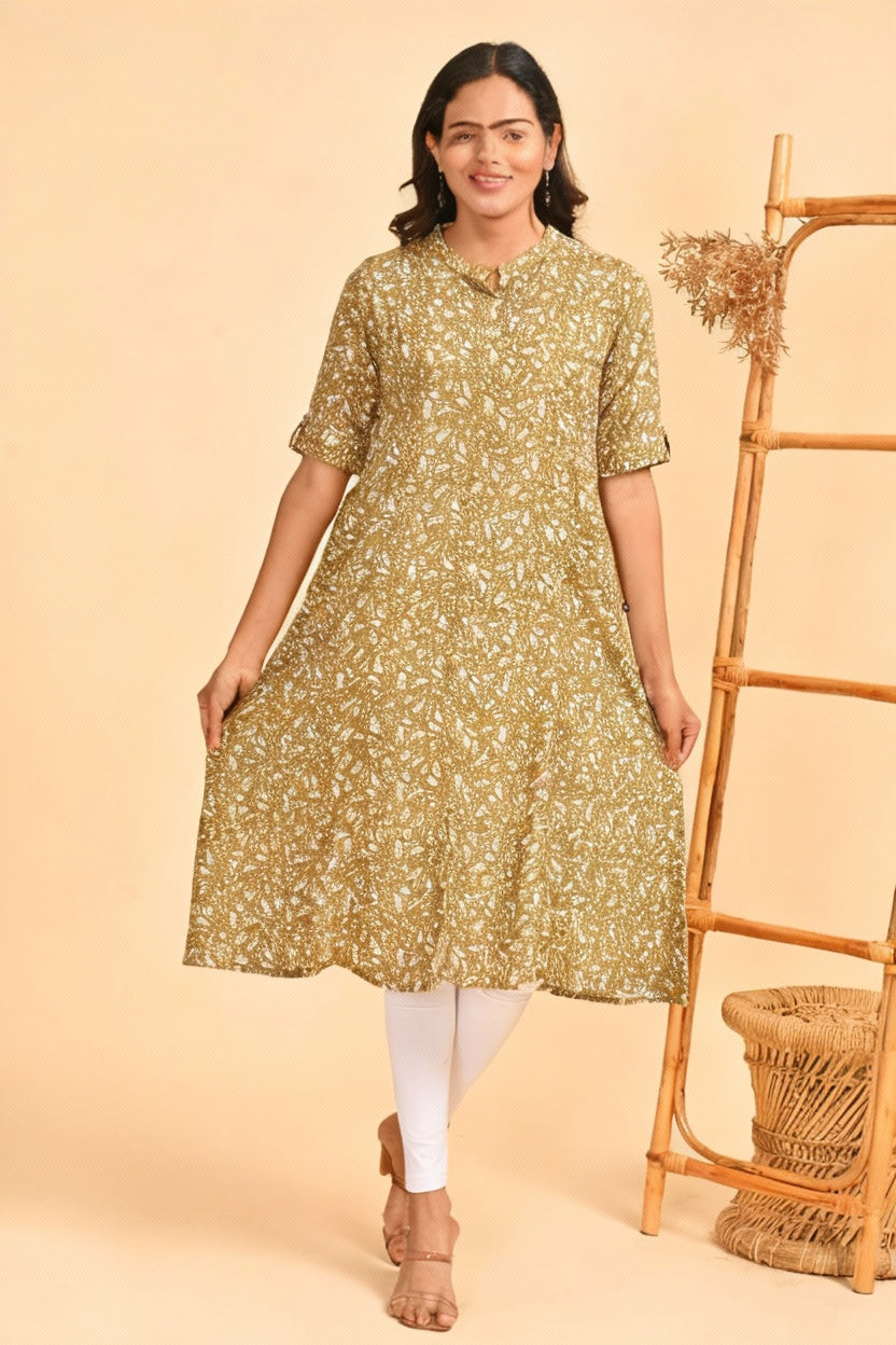A line kurti Princess Cut