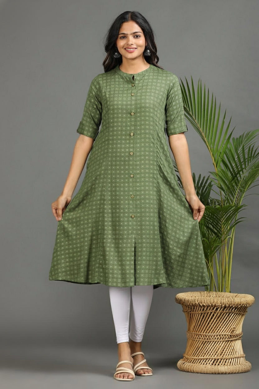A line kurti Princess Cut
