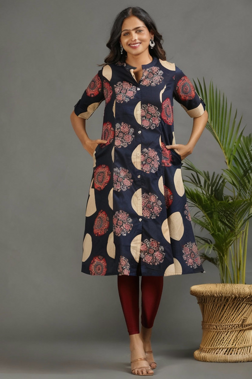 A line kurti Princess Cut