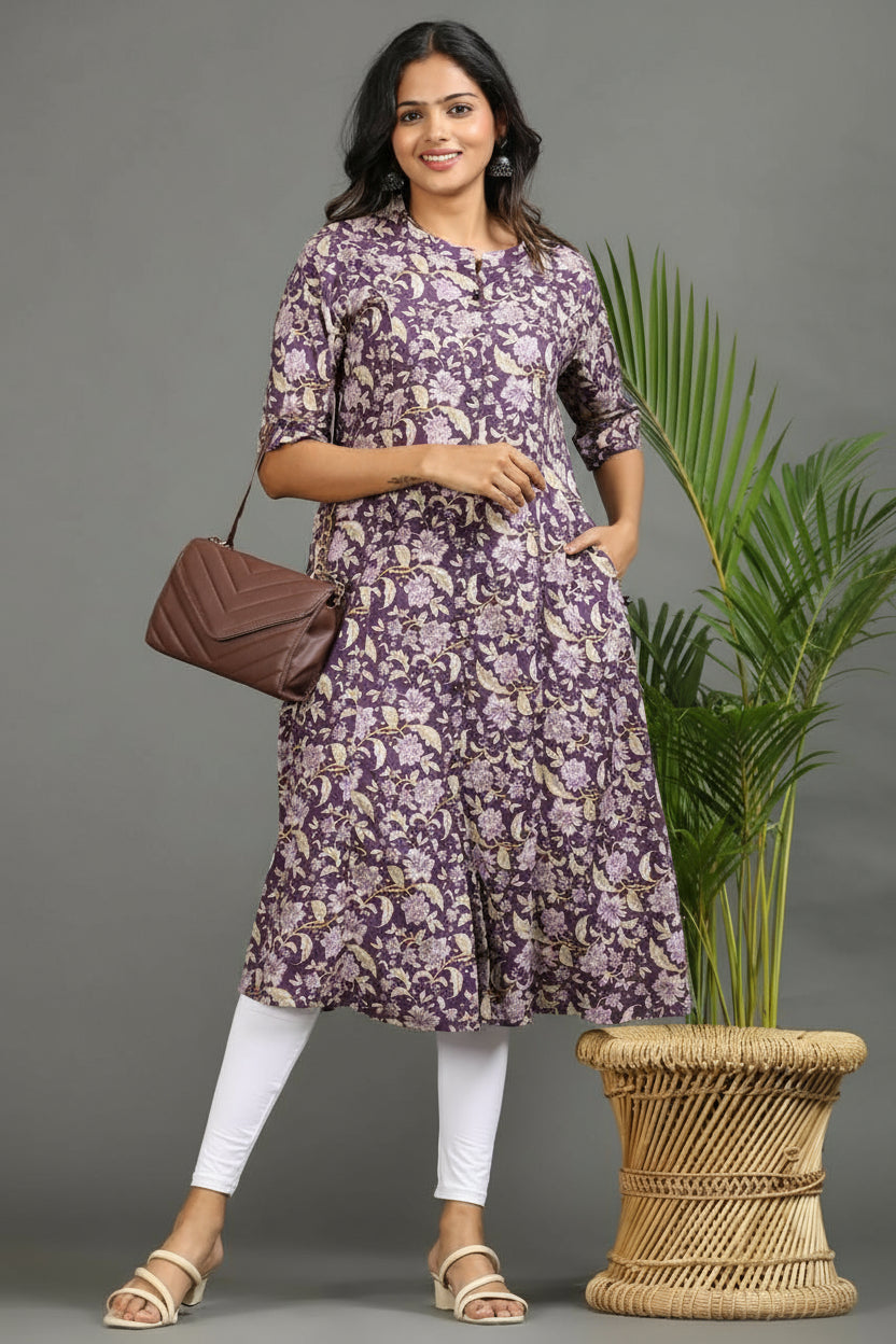 A line kurti Princess Cut