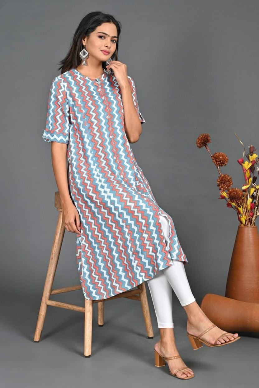 A line kurti Princess Cut