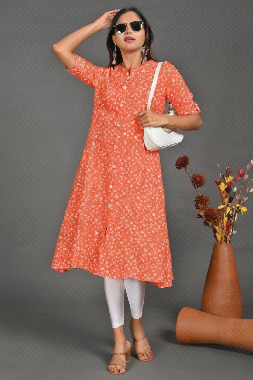 A line kurti Princess Cut