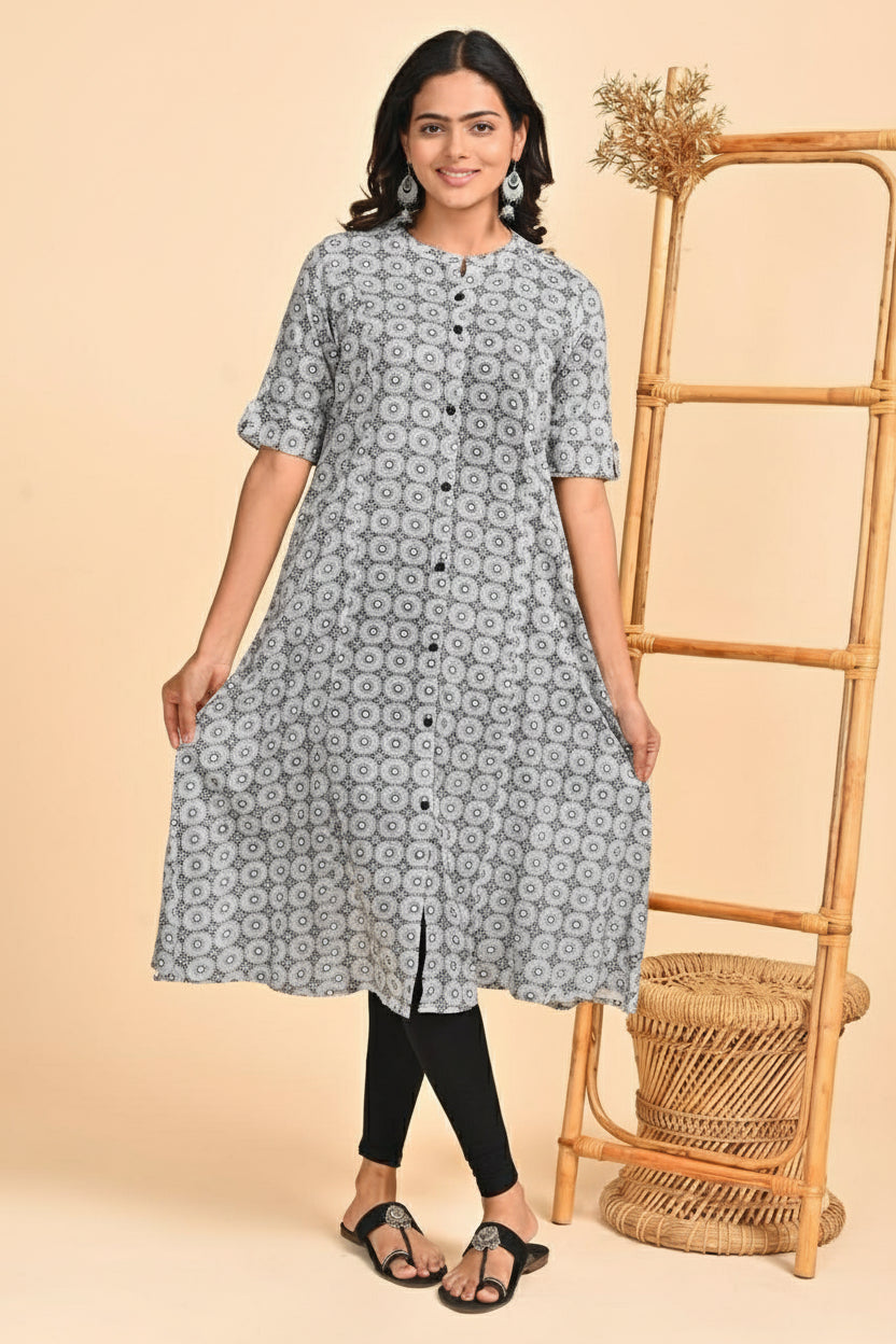 A line kurti Princess Cut